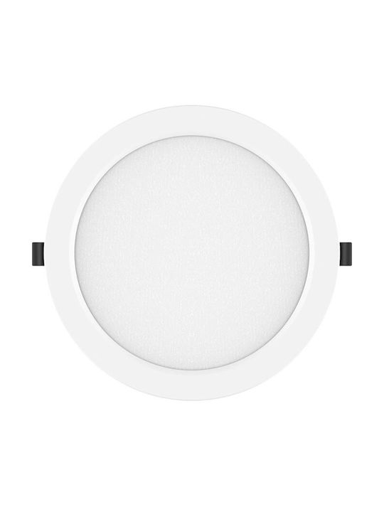 Geyer Στρογγυλό Χωνευτό LED Panel 24W με Θερμό Λευκό Φως 3000K 22.2εκ.