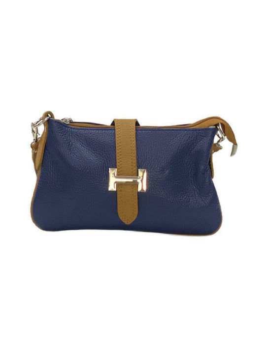 Women's Crossbody Bag made of Genuine High Quality Leather in Blue Navy
