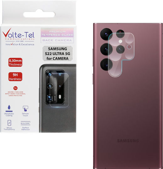 Volte-Tel 3D Curved Camera Protection Tempered Glass Transparent for the Galaxy S22 Ultra 5G
