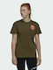 Adidas Terrex Patch Mountain Women's Athletic T-shirt Fast Drying Khaki