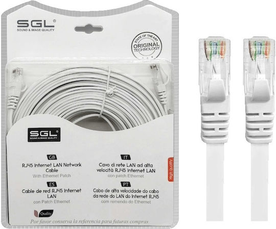 SGL U/UTP Мрежов Кабел Ethernet 25м Бял