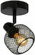 Lucide Lightning Maren Single Spot with Socket E14 in Black Color