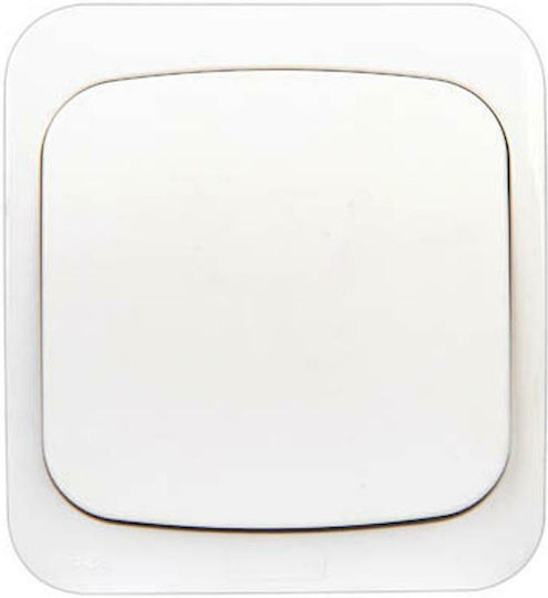 Geyer Waterproof Wall-Mounted Electrical Wall Switch One-Way With White Frame