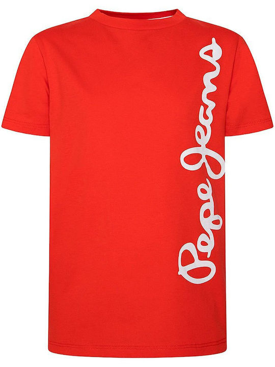 Pepe Jeans Παιδικό T-shirt Κόκκινο Waldo