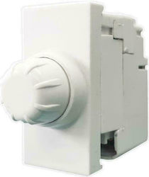 Geyer Recessed Simple Front Dimmer Switch Rotary 100W White