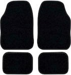 Autoline Set of Front and Rear Mats Universal 4pcs from Carpet Black