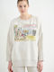 SugarFree Women's Long Sweatshirt Beige