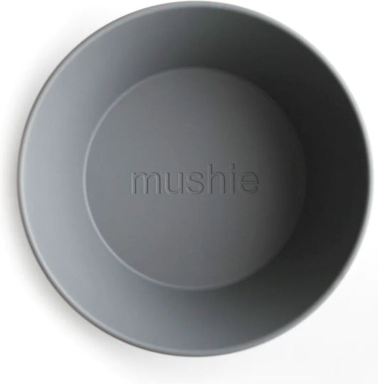 Mushie Παιδικό Μπωλ Φαγητού Dinnerware από Πλαστικό Smoke 2τμχ