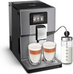 Krups Intuition Preference+ EA875E10 Automatische Espressomaschine 1450W Druck 15bar für Cappuccino mit Mahlwerk Silber