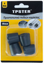 Tpster 150203 Τάπες Στρογγυλές με Εξωτερικό Πλαίσιο και Διάμετρο 16mm 4τμχ