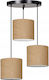 Megapap Rosie Pendant Light Three-Light for Socket E14, E.14 Beige