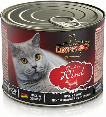 Leonardo Κονσέρβα Wet Food for Adult Cats In Can with Calf 1pc 200gr