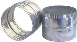 59125 Chimney Duct Connector Galvanized 125mm Silver