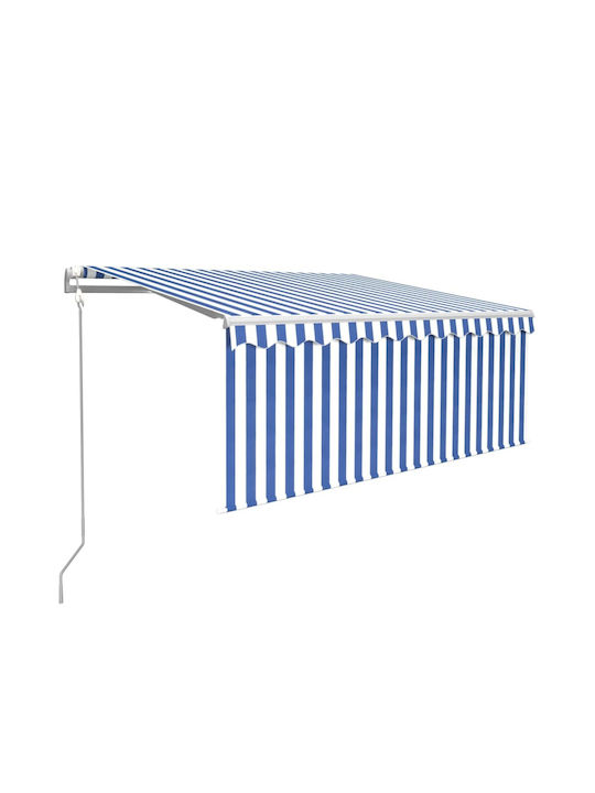 vidaXL Zelt Terrasse mit LEDs Blue / White 3x2.5m