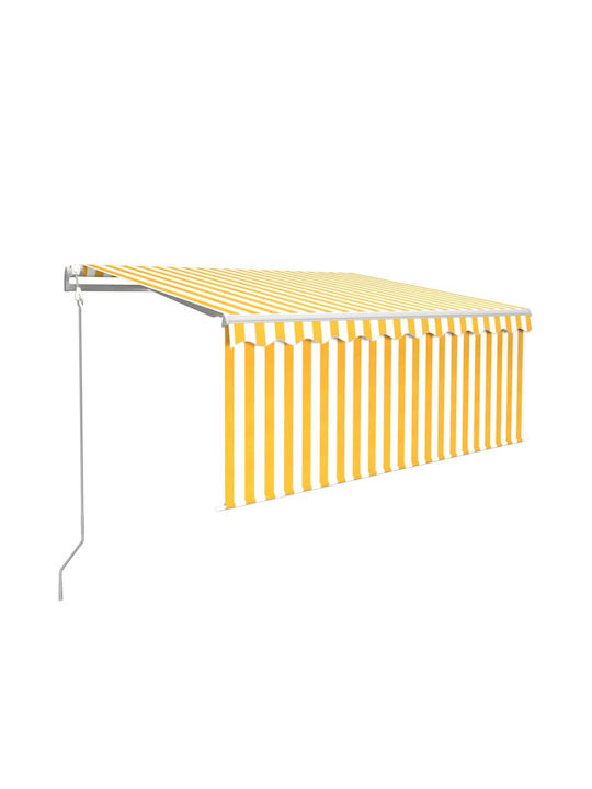 vidaXL Zelt Terrasse mit LEDs & Wind Sensor Yel...