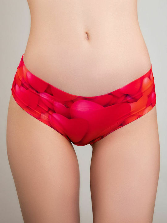 MeMeMe Valentine Hearts Damen-Slips Rot