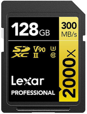 Lexar Professional 2000X SDXC 128ГБ Клас 10 U3 V90 UHS-II