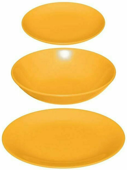 Secret de Gourmet Yellow Ceramic Dinnerware Set 18pcs
