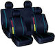 Momo Car Cover Set 8pcs Polyester Black / Blue