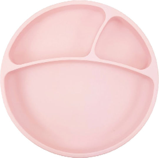Minikoioi Παιδικό Πιάτο Φαγητού από Σιλικόνη Portions Pink