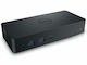 Dell D6000S USB-A / USB-C Stație de andocare cu HDMI/DisplayPort 4K PD Ethernet și conexiune 3 monitoare Negru