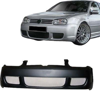 goodGo Bumper Car Front with Aluminum Grilles Compatible with Volkswagen Golf 4 1998-2003 R32 Look