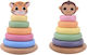 Joueco Stacking Toy The Wildies Family Sorting Tower made of Wood for 12++ Months (Various Designs/Assortments of Designs) 1pc
