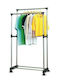 Rollbar Kleiderständer Teleskopisch Silber 72x45x160cm