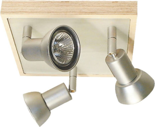 Elvhx OSLO III Triple Spot with Socket GU10 in Silver Color