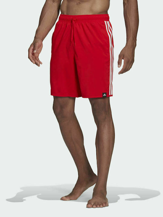 Adidas Classic 3 Stripes Costum de baie pentru bărbați Pantaloni scurți Vivid Red