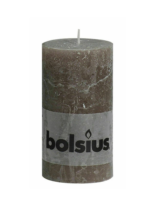 Bolsius Διακοσμητικό Κερί Taupe 6.8x13εκ.