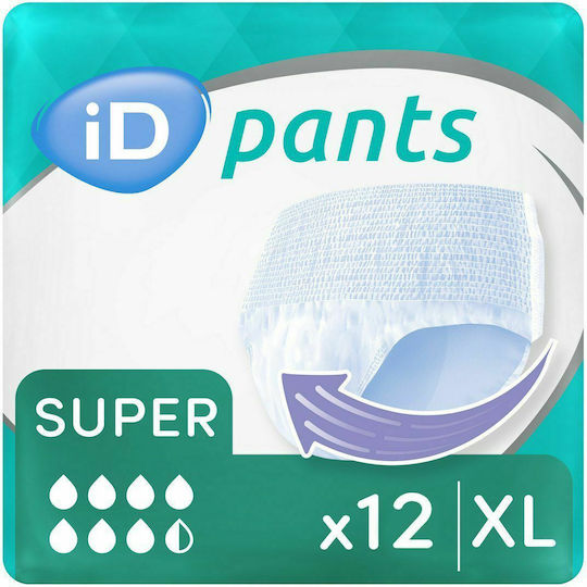 iD Super Scutece Chiloți pentru Incontinență XLarge 12buc