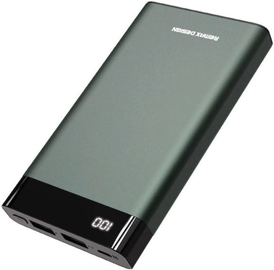 Remax RPP-120 Power Bank 10000mAh με 2 Θύρες USB-A Πράσινο