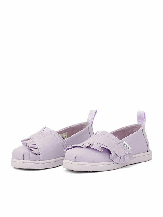 Kids Espradrilles with Hoop & Loop Closure Purple Alpargata