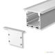 V-TAC Gemauert Aluminiumprofil für LED-Streifen mit Opal Abdeckung 200x5x3.5cm