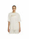 Nike Swoosh Femeie Sport Supradimensionat Tricou Sanddrift