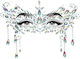 Leg Avenue EYE033 Sexy Aufkleber Maskerade Gesicht Juwelen Aufkleber Weiß