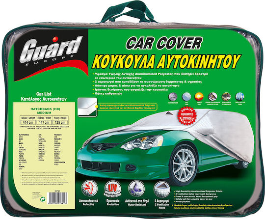 Guard Abdeckungen für Auto mit Tragetasche 414x147x125cm Wasserdicht Mittel für Schrägheck