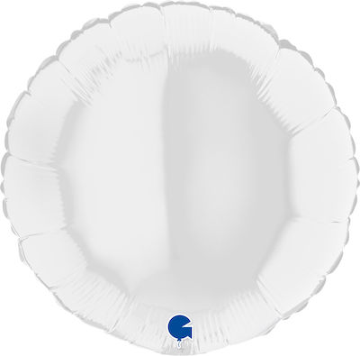 Balloon Foil Round White 46cm