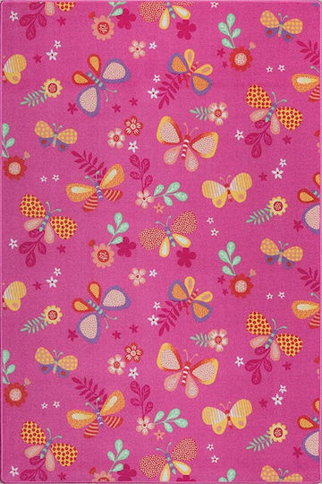 Viokarpet Kids Synthetic Rug Papillon Custom Size 8mm Rose Viokarpet Kids Synthetic Rug Papillon Custom Size 8mm Rose