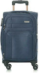 RCM 171209 Medium Travel Suitcase Fabric Blue with 4 Wheels Height 67cm.
