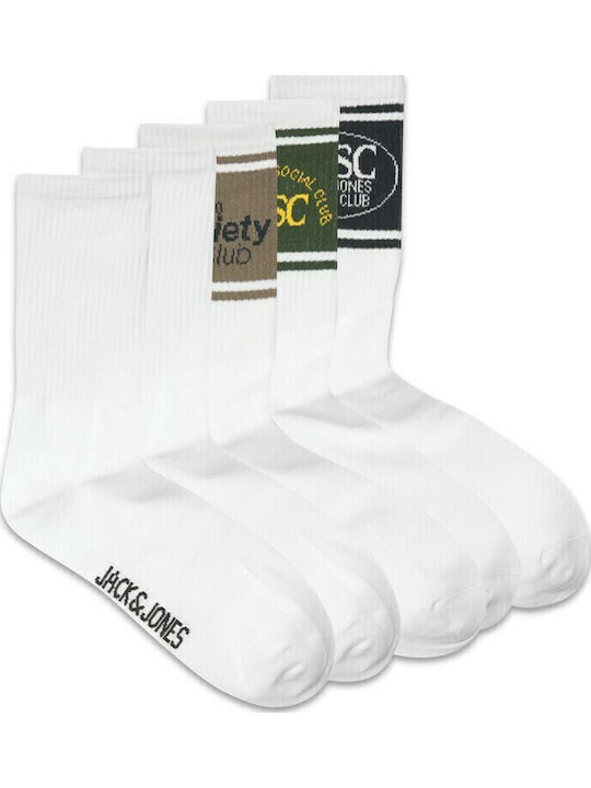 Jack & Jones Kids' Socks Knee-High White 5 Pairs