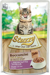 Stuzzy Pouch Wet Food for Adult Cats In Pouch with Ham In Jelly 1pc 85gr