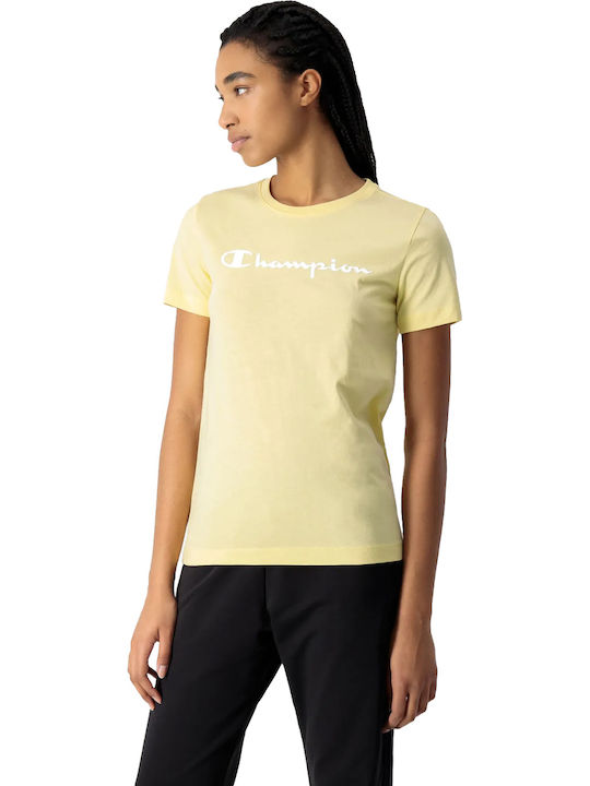 Champion Γυναικείο T-shirt Κίτρινο