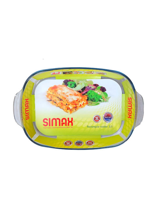 Simax Ορθογώνιο Πυρίμαχο Σκεύος Γυάλινο 40x26x6.5cm