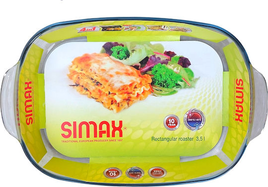 Simax Ορθογώνιο Πυρίμαχο Σκεύος Γυάλινο 40x26x6.5cm