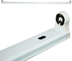 Aca Single-Ended Lighting Batten T8 with 1 Slot for LED Lamp 60cm