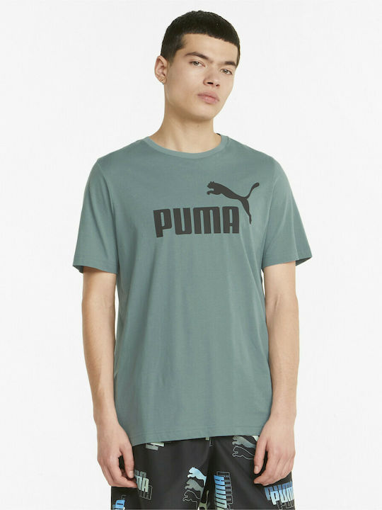 Puma Essentials Men's Short Sleeve T-shirt Green