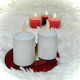 JK Home Decoration Dekorative Lampe Wachs-Politur Weiß