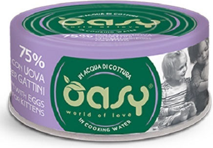 Oasy World Of Love Kitten Wet Food for Young Cats in Cans with Chicken Grain-Free & Gluten-Free 70gr